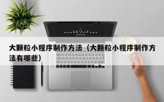 三亚大颗粒小程序制作方法（大颗粒小程序制作方法有哪些）